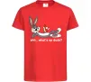 Детская футболка Whats up dude? Bugs Красный Детская футболка Whats up dude? Bugs Красный фото