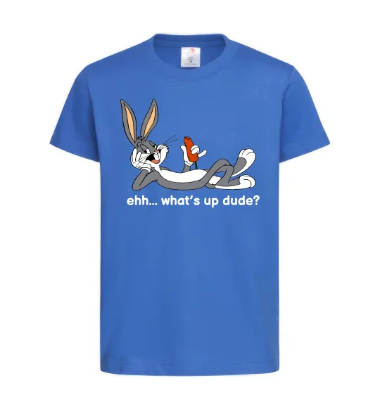 Дитяча футболка Whats up dude? Bugs Яскраво-синій фото