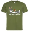 Мужская футболка Whats up dude? Bugs Оливковый фото