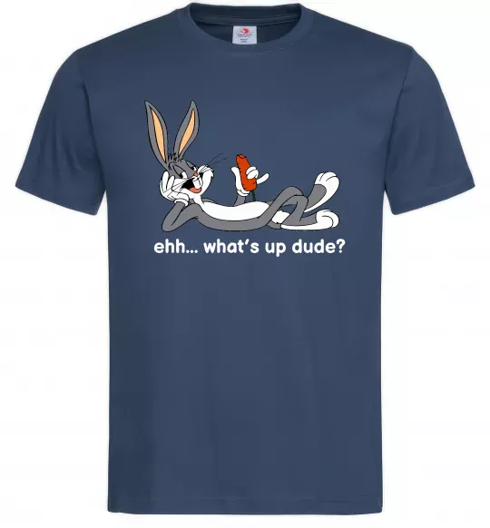 Мужская футболка Whats up dude? Bugs Темно-синий фото