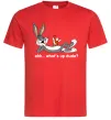 Мужская футболка Whats up dude? Bugs Красный фото