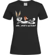 Женская футболка Whats up dude? Bugs Черный фото