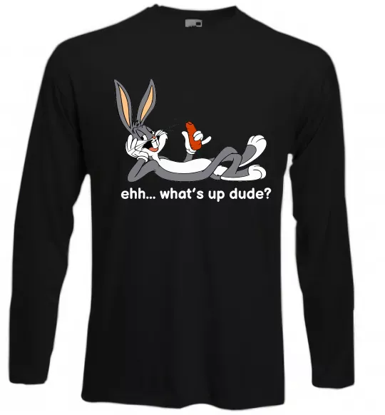 Лонгслив Whats up dude? Bugs Черный фото