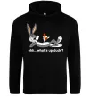 Мужская толстовка (худи) Whats up dude? Bugs Черный фото
