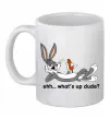 Чашка керамічна Whats up dude? Bugs Білий фото