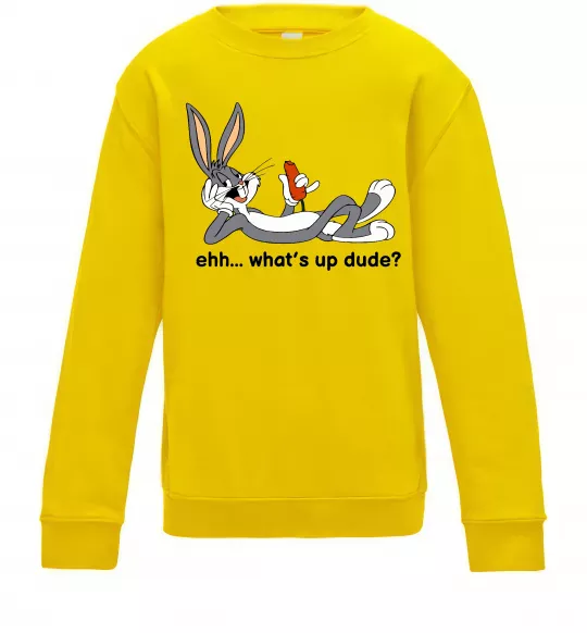 Дитячий світшот Whats up dude? Bugs Сонячно жовтий фото
