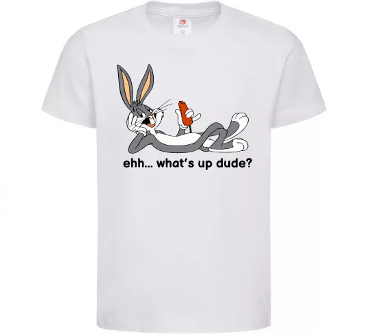 Детская футболка Whats up dude? Bugs Белый фото