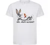 Детская футболка Whats up dude? Bugs Белый Детская футболка Whats up dude? Bugs Белый фото
