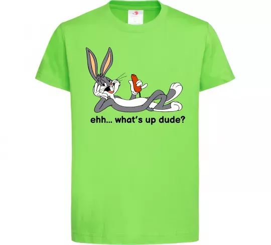 Детская футболка Whats up dude? Bugs Лаймовый фото