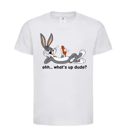 Дитяча футболка Whats up dude? Bugs Білий фото