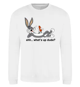 Світшот Whats up dude? Bugs Білий фото