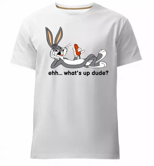 Чоловіча преміум футболка Whats up dude? Bugs Білий фото