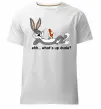 Чоловіча преміум футболка Whats up dude? Bugs Білий Чоловіча преміум футболка Whats up dude? Bugs Білий фото