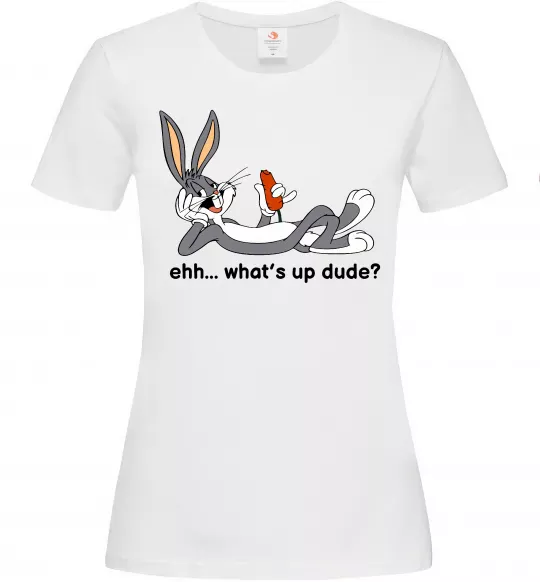 Женская футболка Whats up dude? Bugs Белый фото