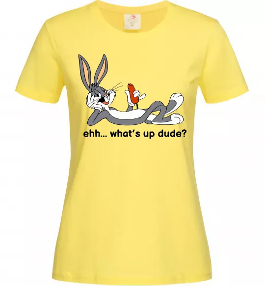 Женская футболка Whats up dude? Bugs Лимонный фото