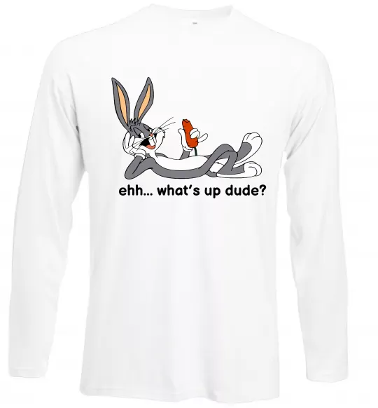 Лонгслив Whats up dude? Bugs Белый фото
