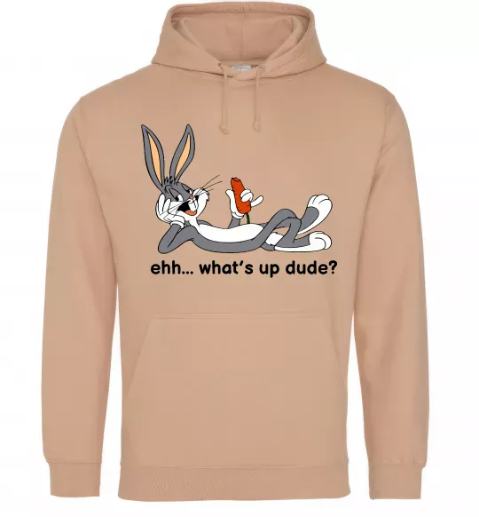 Мужская толстовка (худи) Whats up dude? Bugs Песочный фото