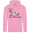 Жіноча толстовка (худі) Whats up dude? Bugs Рожевий фото