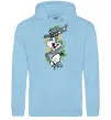Чоловіча толстовка (худі) Bugs Bunny графіті Блакитний фото