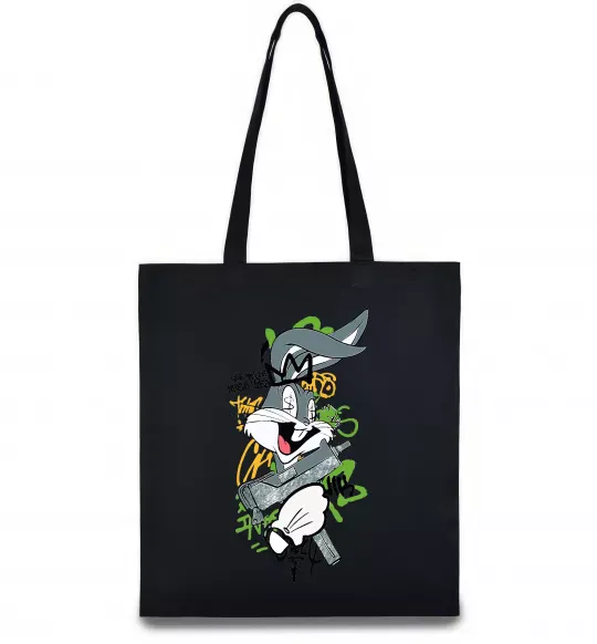 Еко-сумка Bugs Bunny графіті Чорний фото