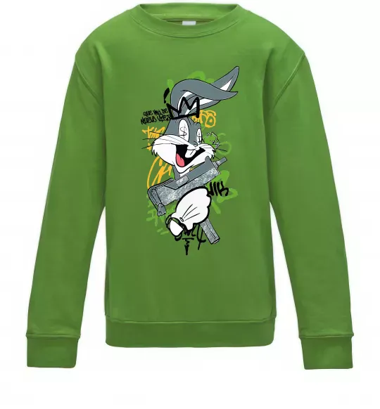 Детский Свитшот Bugs Bunny графіті Лаймовый фото