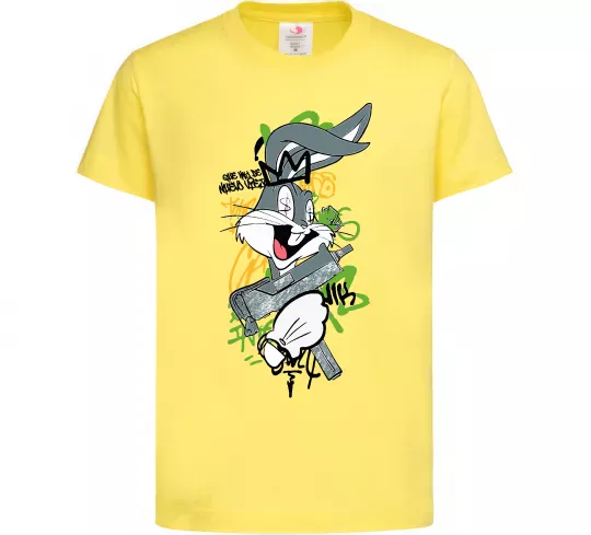 Детская футболка Bugs Bunny графіті Лимонный фото