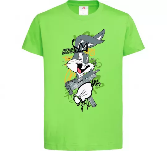Детская футболка Bugs Bunny графіті Лаймовый фото