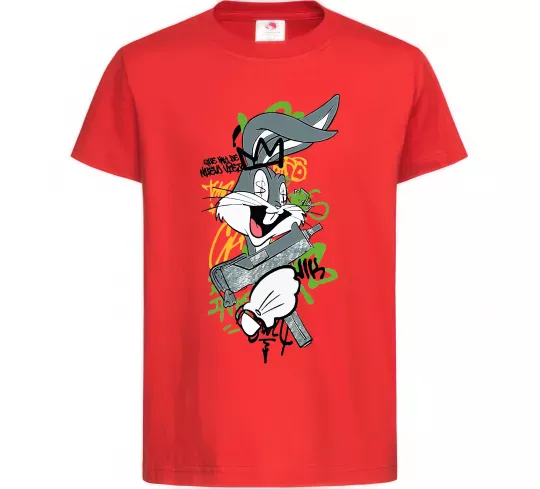 Детская футболка Bugs Bunny графіті Красный фото