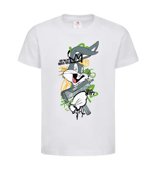 Дитяча футболка Bugs Bunny графіті Білий фото