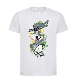 Дитяча футболка Bugs Bunny графіті Білий фото