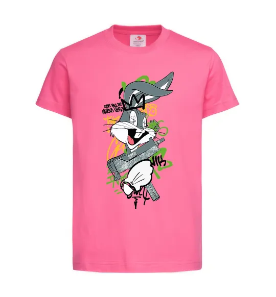 Дитяча футболка Bugs Bunny графіті Яскраво-рожевий фото