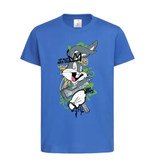 Дитяча футболка Bugs Bunny графіті Яскраво-синій фото