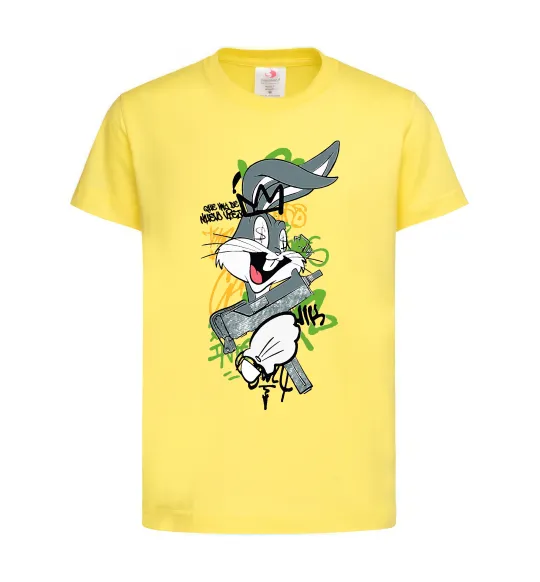Дитяча футболка Bugs Bunny графіті Лимонний фото