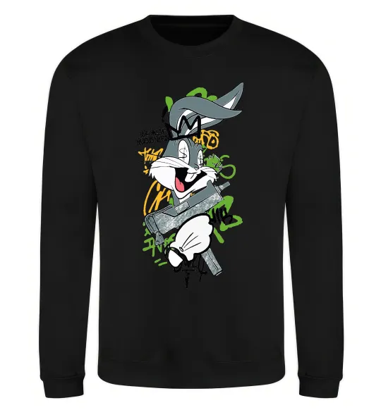 Свитшот Bugs Bunny графіті Черный фото