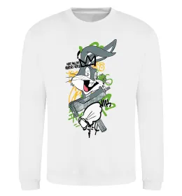Світшот Bugs Bunny графіті Білий фото