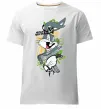 Мужская премиум футболка Bugs Bunny графіті Белый фото