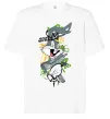 Футболка Оверсайз Bugs Bunny графіті Белый фото