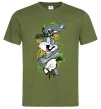 Мужская футболка Bugs Bunny графіті Оливковый фото