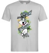 Мужская футболка Bugs Bunny графіті Серый фото