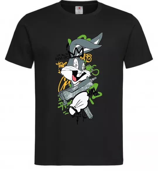 Мужская футболка Bugs Bunny графіті Черный фото