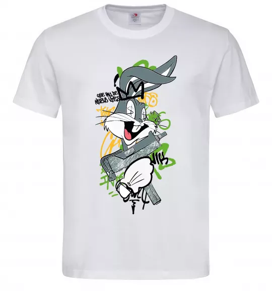 Мужская футболка Bugs Bunny графіті Белый фото