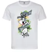Мужская футболка Bugs Bunny графіті Белый фото