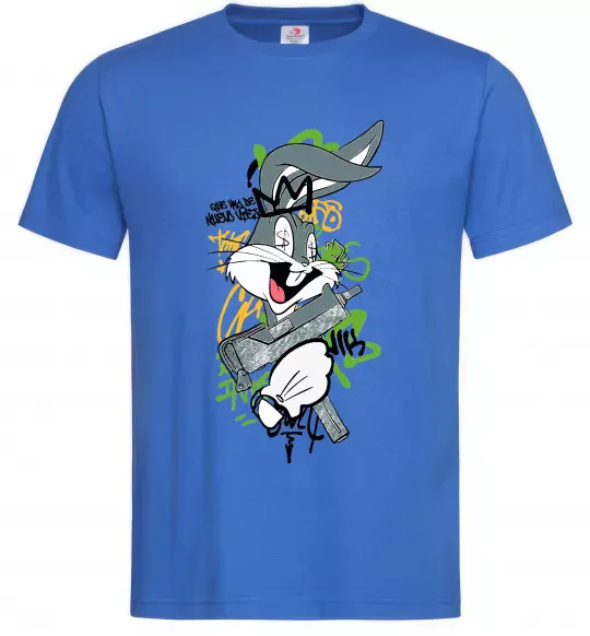 Мужская футболка Bugs Bunny графіті Ярко-синий фото