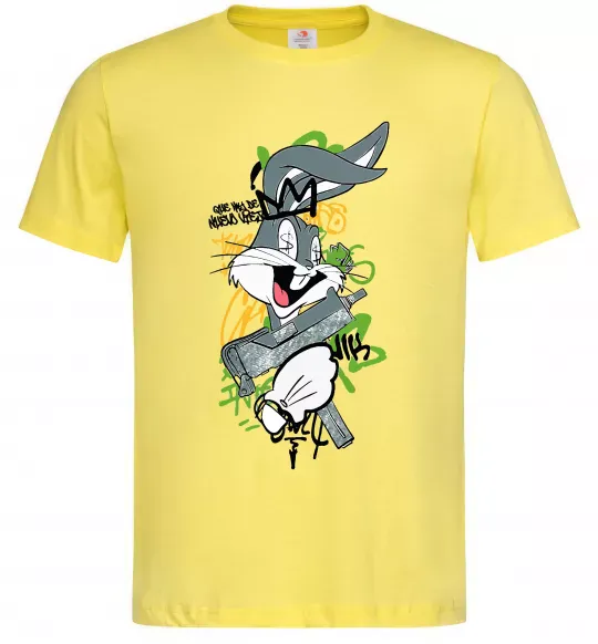 Мужская футболка Bugs Bunny графіті Лимонный фото