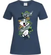 Женская футболка Bugs Bunny графіті Темно-синий фото