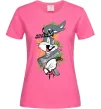 Женская футболка Bugs Bunny графіті Ярко-розовый фото