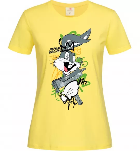 Женская футболка Bugs Bunny графіті Лимонный фото
