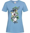 Женская футболка Bugs Bunny графіті Голубой фото
