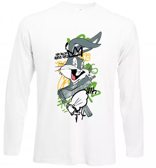 Лонгслив Bugs Bunny графіті Белый фото