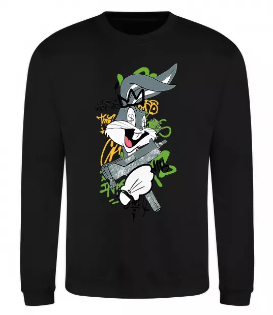 Світшот Bugs Bunny графіті Чорний фото